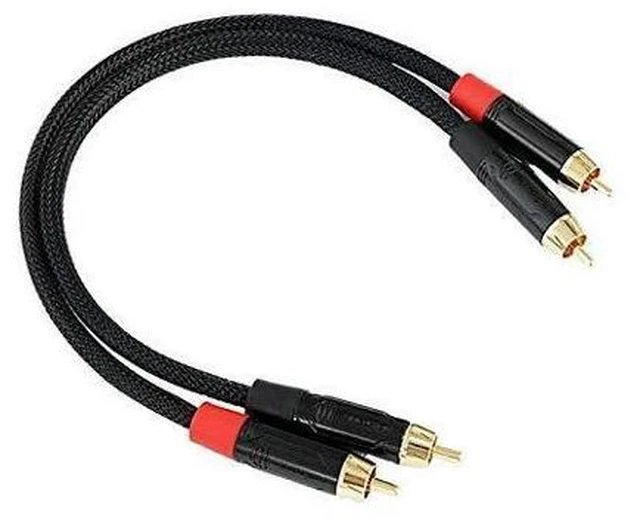 Alt view image 3 of 4 - C003 RCA Male to Male ROXTONE RCA 2 Core HiFi Single Channel Audio Cable 25cm