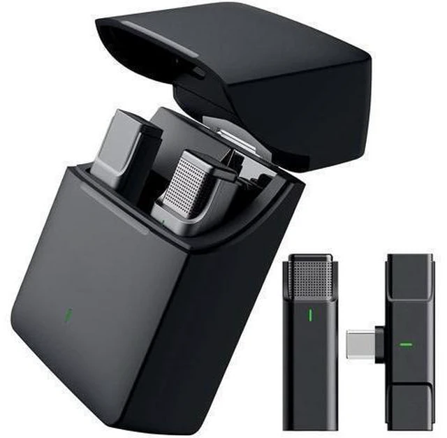 Alt view image 8 of 14 - BONAEVER Wireless Lavalier Microphone for USB Type-C roid with 35H Charging Case Plug & Play Clip-on Lapel Mic for Youtube Facebook Live Standream Video Recording -Noise Reduction/ 984Ft Transmission