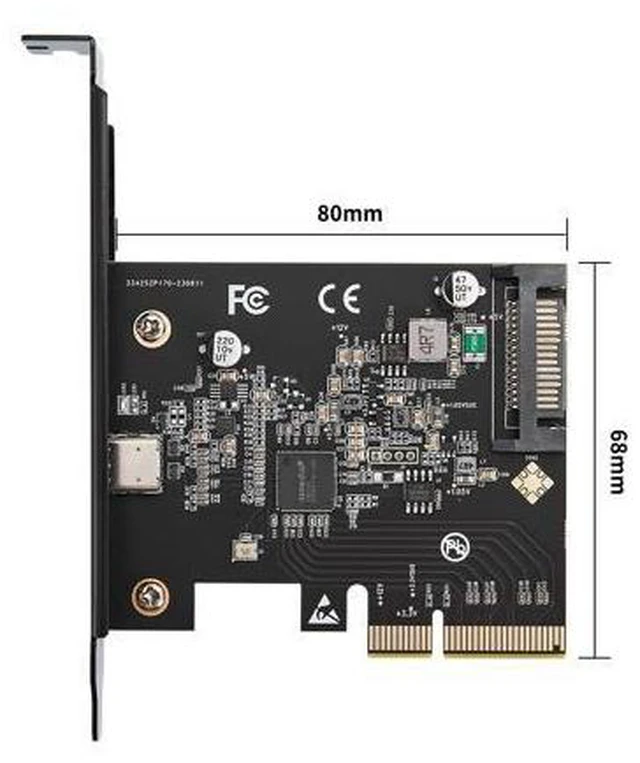 Alt view image 7 of 8 - 20Gbps USB3.2 Gen2x2 PCIe X4 Type-C Expansion Card ASM3242