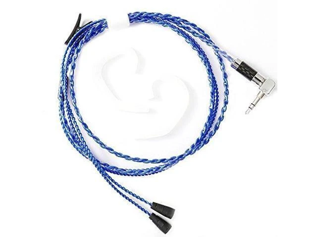 Alt view image 11 of 12 - HiFi Cable IE8 IE80 Four-core Twisted Silver Plated OFC Upgrade Cable ZY-064 Blue