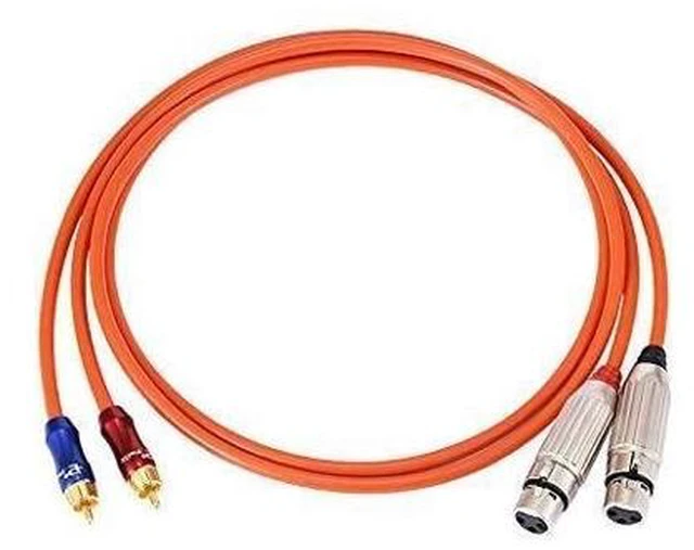 Alt view image 7 of 9 - Cable ZY-347 2RCA to 2XLR-Female Balance HiFi Signal Line Audio Cable 2m