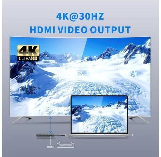 Alt view image 14 of 14 - USB C Hub Ethernet Multiport Adapter, LasAnclas 8-in-1 USB C Docking Station 4K HDMI, 100W PD, 3 USB 3.0, 1Gbps LAN USB C Dongle, SD/TF Reader USB C Dock for MacBook Air/Pro,iPad Pro 2021