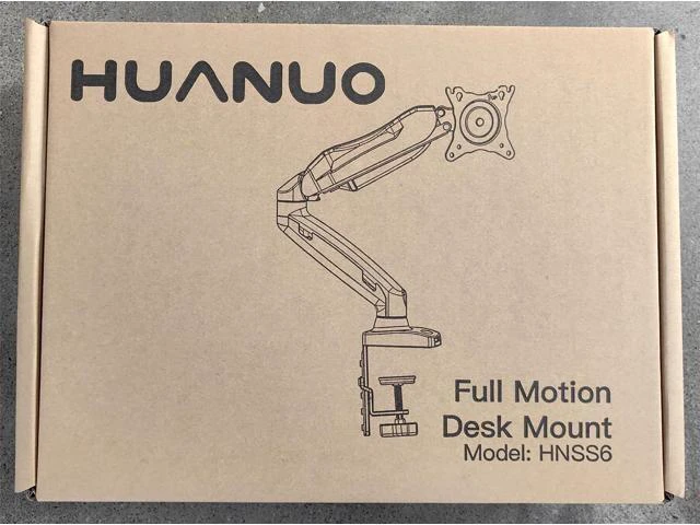 Alt view image 14 of 14 - HUANUO Single Monitor Mount, 13 to 32 Inch Gas Monitor Arm, Adjustable Stand, Vesa Mount with Clamp and Grommet Base - Fits 4.4 to 19.8lbs LCD Computer Monitors