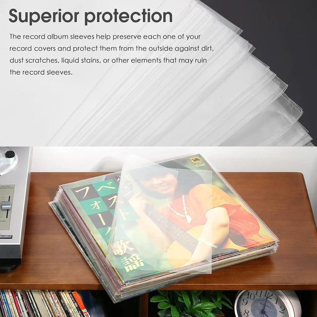 Alt view image 9 of 14 - 50PCS 12'' LP Vinyl Record Plastic Outer Sleeves Anti-Static Protection Covers