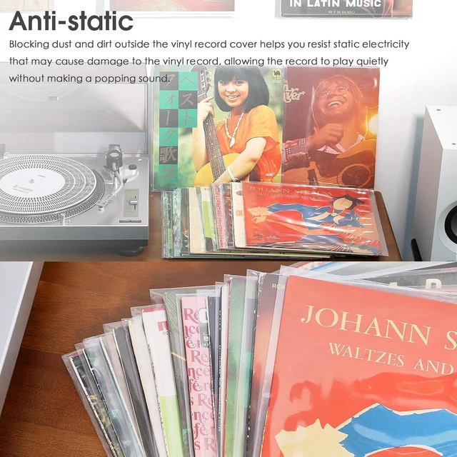 Alt view image 10 of 14 - 50PCS 12'' LP Vinyl Record Plastic Outer Sleeves Anti-Static Protection Covers