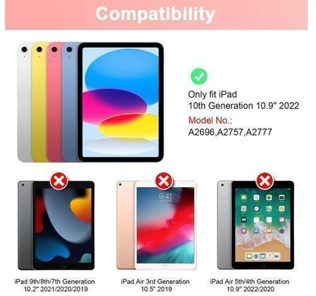 Alt view image 7 of 10 - SOPPY Keyboard Case with Touchpad for iPad 10th Generation, Detachable Wireless Keyboard for iPad 10th Gen 10.9" 2022 (A2696/A2757/A2777), Slim Case with Pencil Holder for iPad 10th Gen 2022, Pink