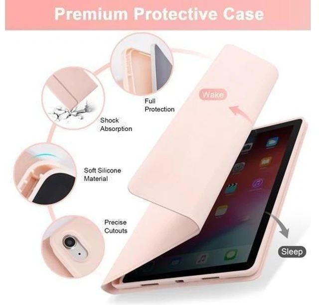 Alt view image 9 of 10 - SOPPY Keyboard Case with Touchpad for iPad 10th Generation, Detachable Wireless Keyboard for iPad 10th Gen 10.9" 2022 (A2696/A2757/A2777), Slim Case with Pencil Holder for iPad 10th Gen 2022, Pink