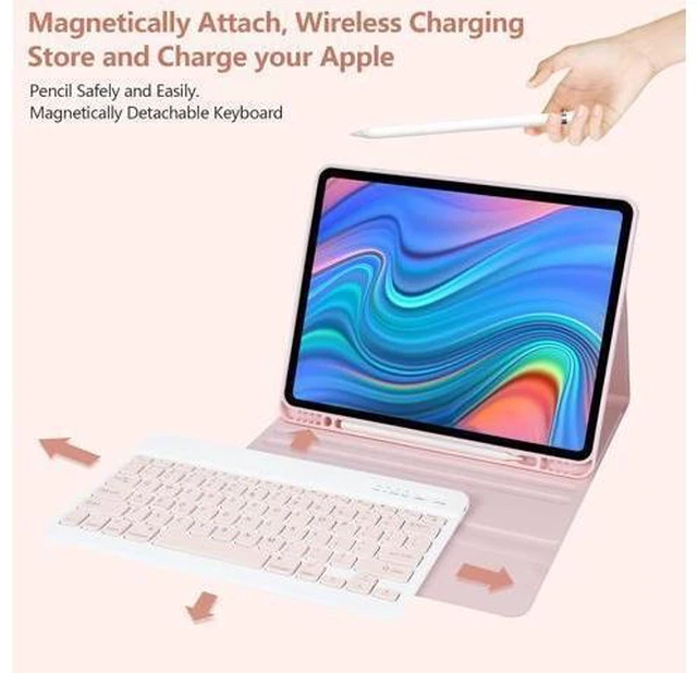 Alt view image 10 of 14 - iPad Keyboard Case for iPad Pro 12.9 inch (5th, 6th Generation) & NEW iPad Air 13 inch M2 (Only Applies to 3 iPads Model) - Wireless Detachable Keyboard- Pencil Holder, with Auto Sleep/Wake Function