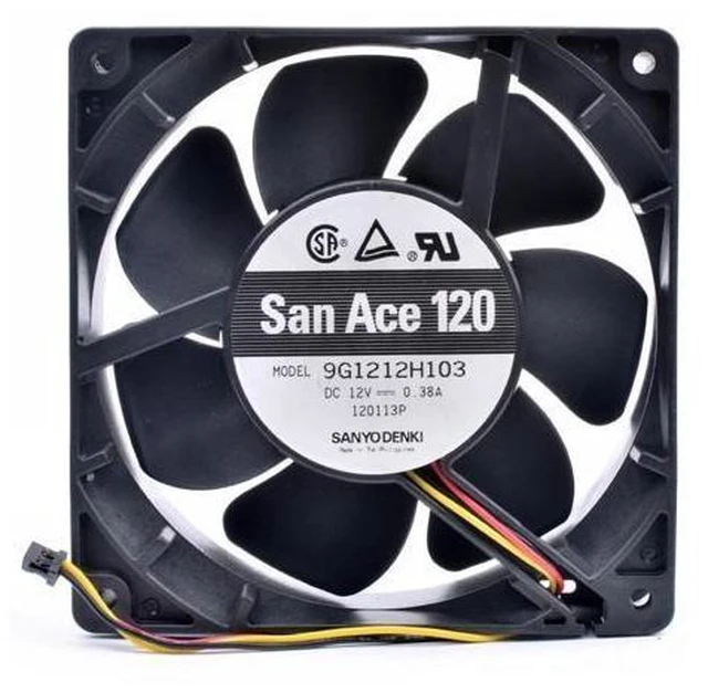 Alt view image 8 of 8 - 9G1212H103 12cm 120x120x38mm 12V 0.38A 12038 large air volume cabinet cooling fan