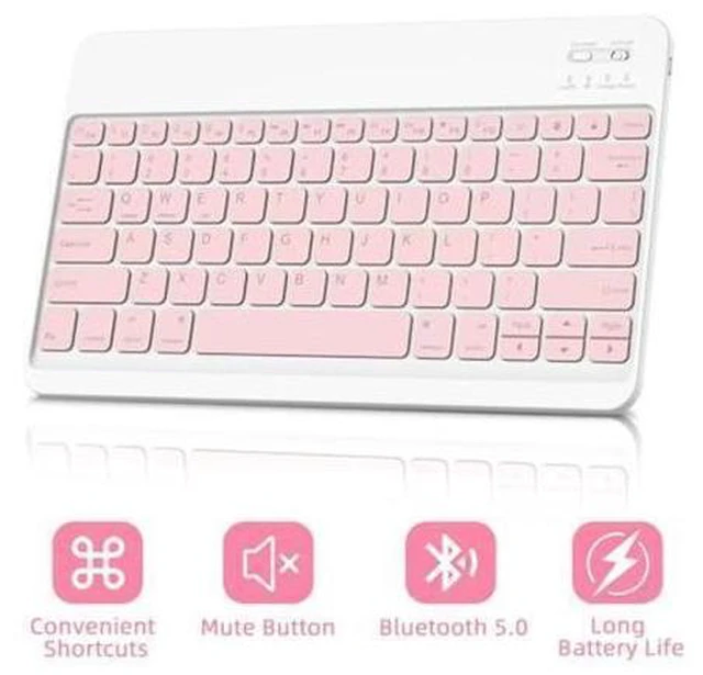Alt view image 10 of 10 - GOKOCO iPad Air 13 inch M2 2024 Case with Keyboard-Keyboard Case for iPad Pro 12.9 inch 6th/5th/4th/3rd Generation with Pencil Holder,Wireless Detachable Keyboard,Auto Sleep/Wake Function-Pink