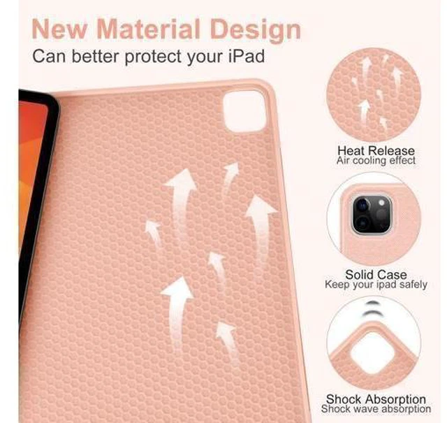 Alt view image 8 of 10 - iPad Pro 12.9 Case with Keyboard -Keyboard Case for iPad Pro 12.9-inch 2022 (6th Generation), iPad Pro 12.9 5th (2021) & 4th (2020) & 3rd (2018) Gen, Wireless Detachable - with Pencil Holder