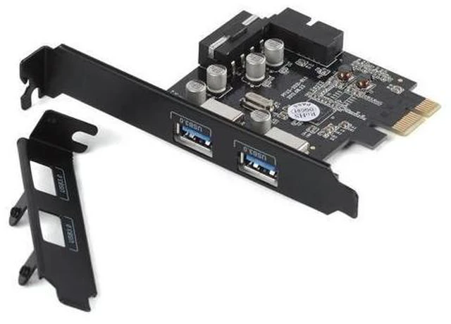 Alt view image 2 of 2 - FOR PCIE TO 2 Port USB 3.0 PCI-e Internal 20Pin Adapter PCI Express 5.0Gbps 19Pin FL1100 set support WIN10 WIN8