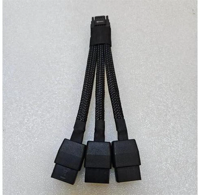 Alt view image 2 of 2 - 12VWR 12+4Pin PCIe 5.0 to 3x8Pin GPU power cable for 3090 4080 4090