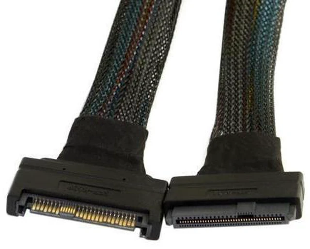 Alt view image 4 of 6 - 50cm U.2 U2 SFF-8639 NVME PCIe SSD Cable Male to Female 68pin Extension Cable