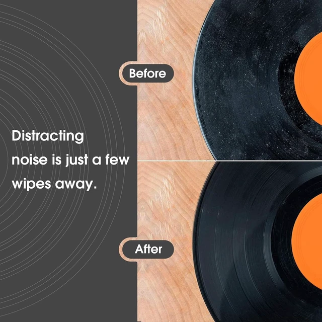 Alt view image 10 of 14 - Vinyl Record Cleaning Brush Ultra-Soft Velvet Anti-Static Turntable Cleaner Kit for LP Maintenance (R11A)