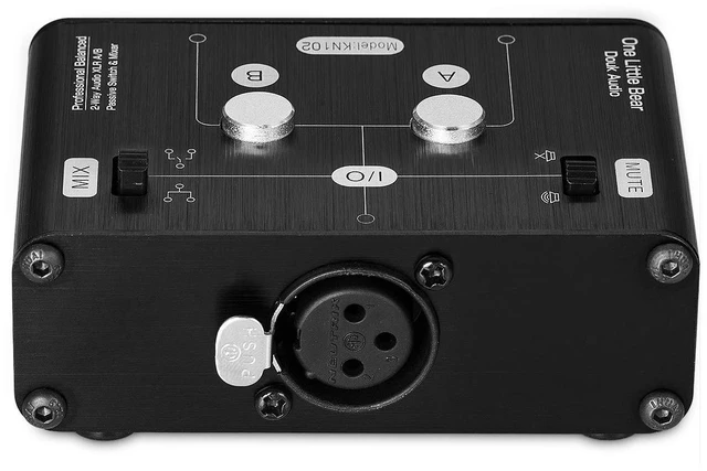 Alt view image 14 of 14 - 2 Way XLR Balanced Stereo Audio Switcher Passive A/B Mini Switch Box Mixer Sound Splitter (KN102, 1-IN-2-OUT)