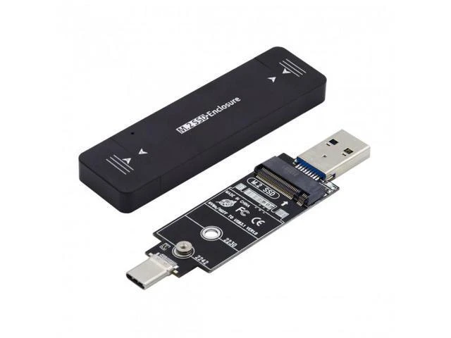 Alt view image 8 of 14 - FVH CY UC-057-2242MM Combo Type-CUSB3.0 to NVME M-key M.2 NGFF SATA SSD PCBA Case 2230/2242mm Adapter RTL9210B Chipset