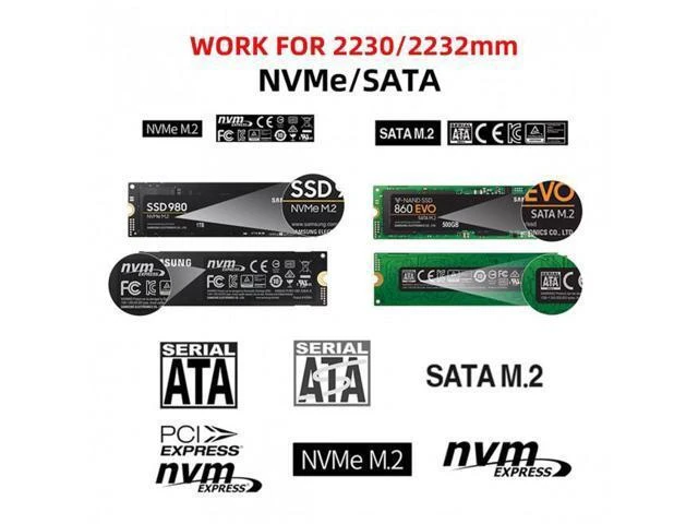 Alt view image 11 of 14 - FVH CY UC-057-2242MM Combo Type-CUSB3.0 to NVME M-key M.2 NGFF SATA SSD PCBA Case 2230/2242mm Adapter RTL9210B Chipset