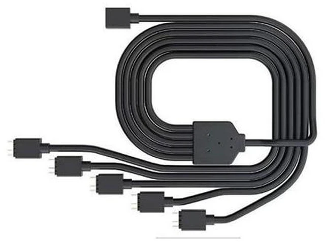 Alt view image 9 of 14 - Master 1-to-5 ARGB Splitter Cable / 5V - Support 3-pin Addressable RGB - LED Sync Cable for MasterFan/MasterLiquid ARGB Series Support(ARGB 1-to-5 Splitter)