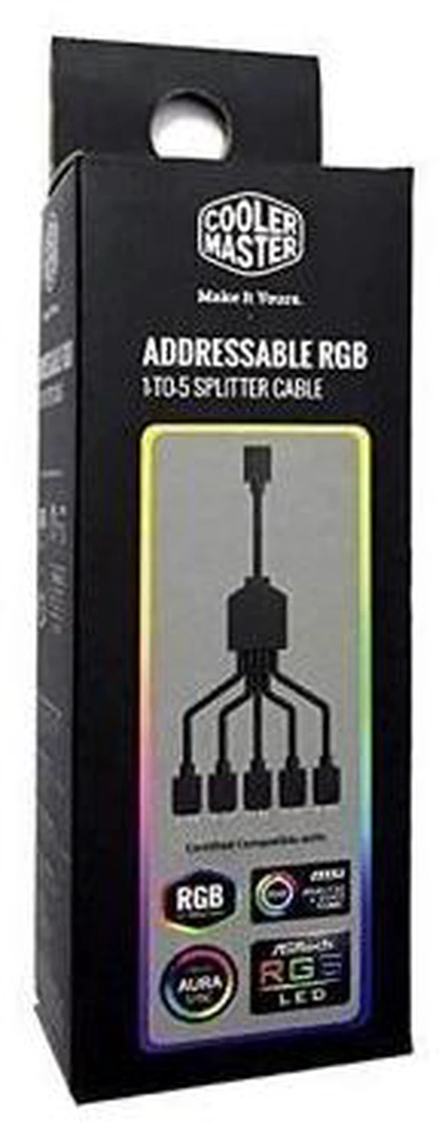Alt view image 11 of 14 - Master 1-to-5 ARGB Splitter Cable / 5V - Support 3-pin Addressable RGB - LED Sync Cable for MasterFan/MasterLiquid ARGB Series Support(ARGB 1-to-5 Splitter)