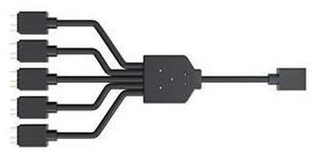 Alt view image 10 of 14 - Master 1-to-5 ARGB Splitter Cable / 5V - Support 3-pin Addressable RGB - LED Sync Cable for MasterFan/MasterLiquid ARGB Series Support(ARGB 1-to-5 Splitter)
