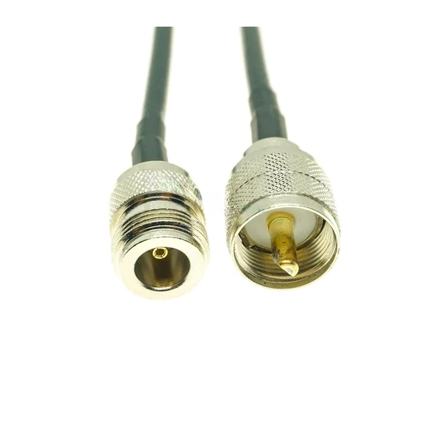 Alt view image 2 of 2 - LIHUA N Type Female to UHF PL259 PL-259 Male R/F Pigtail Jumper RG58 Adapter Cable(1Pcs 12inch)