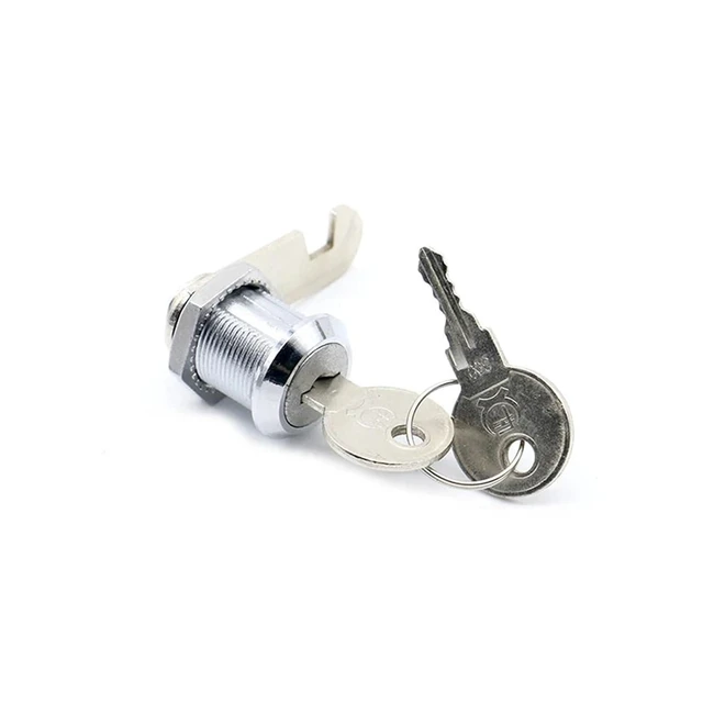 Alt view image 5 of 8 - Cam Cylinder Locks Door Padlock Lock with Iron Key 1Pcs(16mm Different Key)
