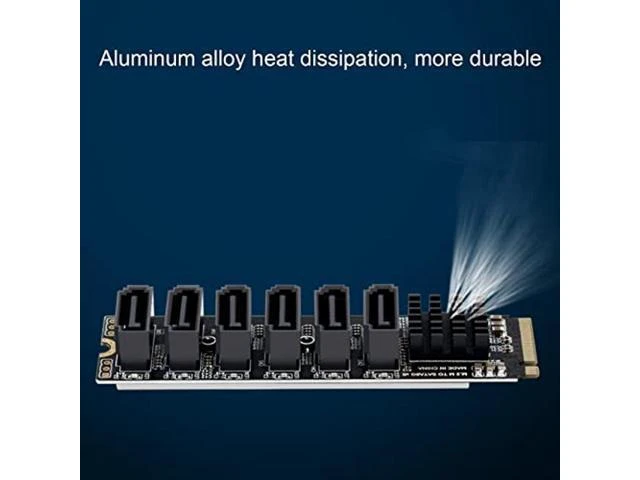 Alt view image 9 of 10 - PCIe Sata Expansion Card M.2 to SATA3.0 Adapter Card, 6Gbps High Speed Sata Expansion Card, ASM1166 M.2 PCIE to SATA Expansion Card with Smart Indicator, M.2 Sata Adapter