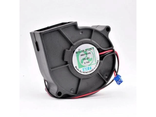 Alt view image 5 of 8 - RBH7530S 75mm 75x75x30mm DC12V 0.70A 2 lines turbo blower blower cooling fan with high air volume