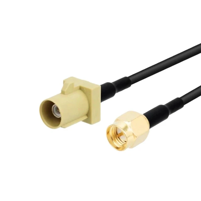 Alt view image 5 of 6 - Connector 1PC Fakra K Male Female Yellow Color to SMA Plug Ja-ck Cable RG174 15cm /30cm/50cm/100cm Wholesale New(Type1,15CM)