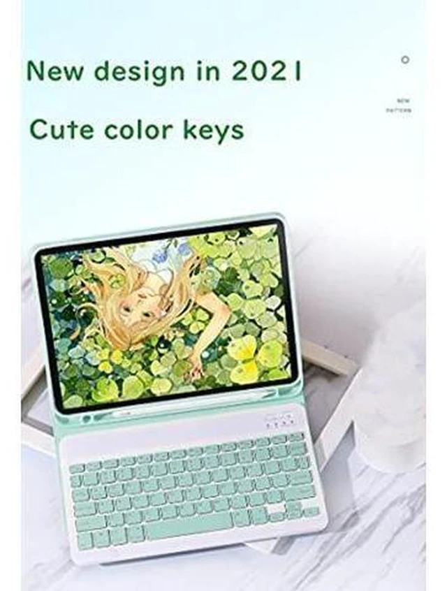 Alt view image 7 of 10 - YEEHi Keyboard Case for iPad Mini A17 Pro 2024, iPad Mini 6th Generation Keyboard Case Cute Color Keyboard Detachable Bluetooth Keyboard Cover with Pencil Holder,Dark Pink
