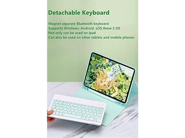 Alt view image 8 of 10 - YEEHi Keyboard Case for iPad Mini A17 Pro 2024, iPad Mini 6th Generation Keyboard Case Cute Color Keyboard Detachable Bluetooth Keyboard Cover with Pencil Holder,Dark Pink