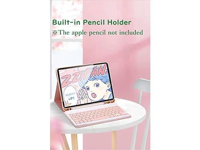 Alt view image 9 of 10 - YEEHi Keyboard Case for iPad Mini A17 Pro 2024, iPad Mini 6th Generation Keyboard Case Cute Color Keyboard Detachable Bluetooth Keyboard Cover with Pencil Holder,Dark Pink