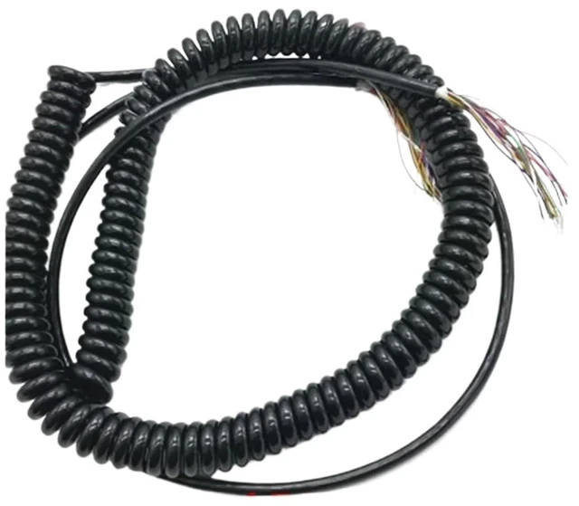 Alt view image 4 of 6 - 12 15 16 17 18 19 21 Cores Spring Spiral Cable Coiled Cable for CNC Handheld Encoder Manual Pulse Generator MPG(19cores Stretch 4-5m)