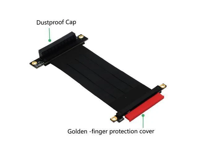 Alt view image 10 of 12 - PCIE X8 Riser Cable PCI Express Extension Cable PCIe 3.0 8Gbps X8 to x8 Port Adapter Connector 270 Degree Reverse PCI-E Extender
