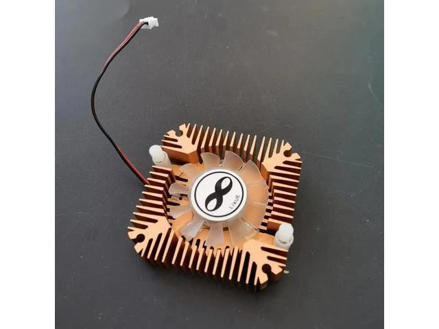 Alt view image 3 of 3 - Aluminum Heatsink with fan for 1W 3W 5W 10W COB High Power LED light Cooling Cooler DC12V(gold)