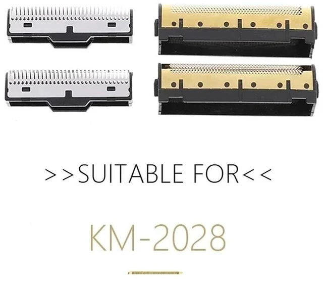 Alt view image 8 of 8 - Replacement BladeKM-2028 2027 TX8 Blades Set Hair Trimmer Clipper Barber Shaving Accessories(2pcs Blade)