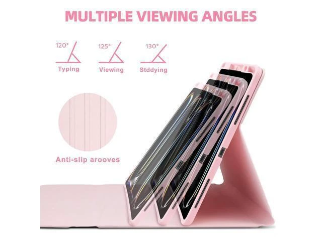 Alt view image 10 of 10 - GOKOCO for iPad Pro 11 inch M4 2024 Case with Keyboard-Keyboard Case for iPad Pro 11" 2024 with Pencil Holder,Wireless Detachable Keyboard,Auto Sleep/Wake Function-Pink