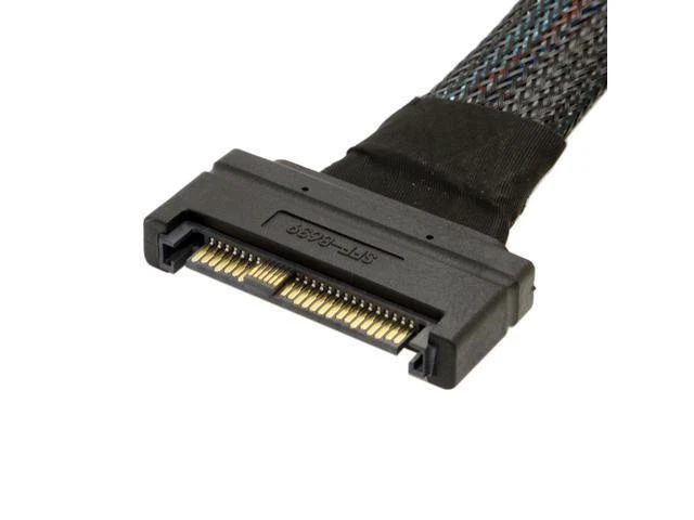 Alt view image 8 of 10 - U.2 U2 SFF-8639 NVME PCIe SSD Cable Male to Female Extension 68pin 50cm
