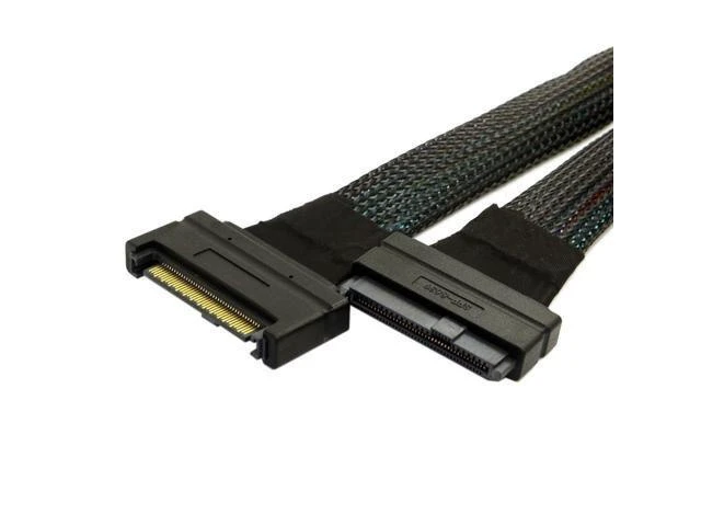 Alt view image 7 of 10 - U.2 U2 SFF-8639 NVME PCIe SSD Cable Male to Female Extension 68pin 50cm