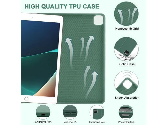 Alt view image 9 of 10 - TaIYanG iPad Air 13 inch M2 2024 Case with Keyboard iPad Pro 12.9 6th Generation 2022 Case with Detachable Wireless Keyboard for iPad Pro 12.9 5th 2021 Case with Pencil Holder-Auto Sleep/Wake