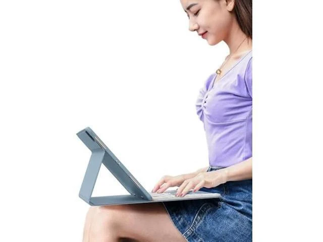 Alt view image 9 of 10 - Disonbeir Backlit Keyboard Case for iPad A16 2025/ iPad 2022 10th Generation 10.9 inch Case with Keyboard Colorful RGB Backlight Magnetic Detachable Keyboard Cute Candy Color Case,Pink+White