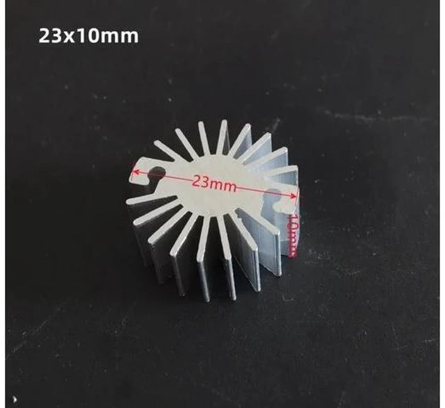 Alt view image 2 of 2 - 23x10mm Aluminium Heat Sink for 20W 30W 50W 100W High Power COB LED Light