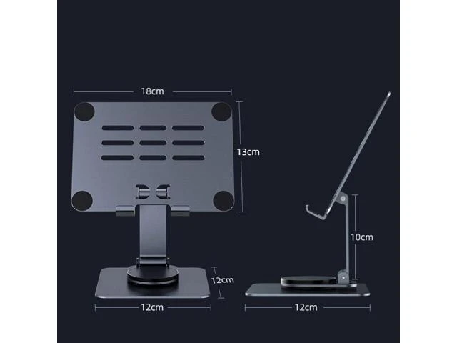 Alt view image 12 of 14 - Physowell Tablet Holder,iPad Stand, 360 Rotating Base,Foldable Adjustable Tablet Stand,Tablet Stand for Desk,Compatible with iPad Pro Air Mini 4 to 12.9-inchTablet Grey