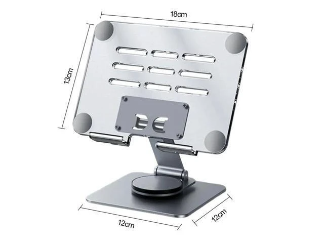Alt view image 7 of 10 - Physowell transparent Tablet Holder,iPad Stand, 360 Rotating Base,Foldable Adjustable Tablet Stand,Tablet Stand for Desk,Compatible with iPad Pro Air Mini 4 to 12.9-inchTablet transparent