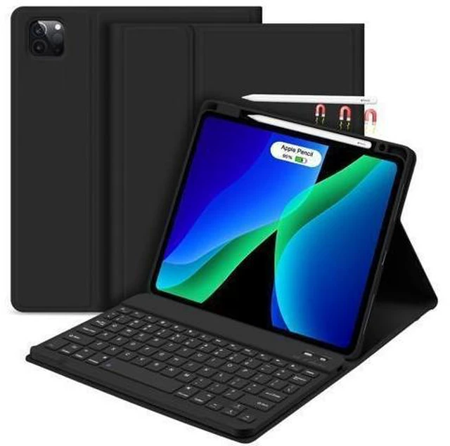 Alt view image 6 of 10 - GOKOCO for iPad Pro 11 inch M4 2024 Case with Keyboard-Keyboard Case for iPad Pro 11" 2024 with Pencil Holder,Wireless Detachable Keyboard,Auto Sleep/Wake Function-Black