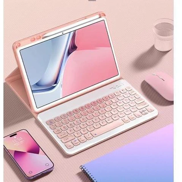 Alt view image 7 of 10 - AnMengXinLing for iPad 10th Generation Case with Keyboard,Keyboard Case with Pencil Holder,Candy Detachable Bluetooth Keyboard Folio Case for iPad 10.9" 10th Gen(2022), Purple