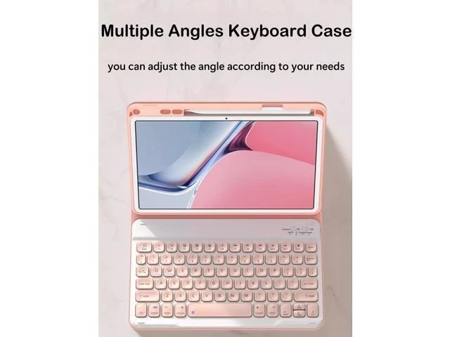 Alt view image 9 of 10 - AnMengXinLing for iPad 10th Generation Case with Keyboard,Keyboard Case with Pencil Holder,Candy Detachable Bluetooth Keyboard Folio Case for iPad 10.9" 10th Gen(2022), Purple