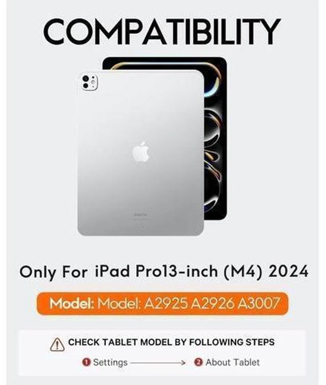 Alt view image 7 of 10 - CHESONA for iPad Pro 13 Inch Case 2024 with Keyboard, Magnetic Detachable Keyboard, Precise Cutouts Case with Pencil Holder, Multi-Viewing Angles, Wireless Folio Keyboard Case for iPad Pro 13'', Black