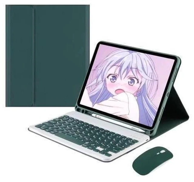 Alt view image 6 of 10 - QIYIBOCASE iPad Air 13 inch/iPad Pro 12.9 6th Generation Case with Keyboard and Mouse, iPad Pro12.9 inch 5th/4th/3rd Gen Keyboard Case with Pencil Holder, Detachable Magnetic Keyboard Case (Teal)